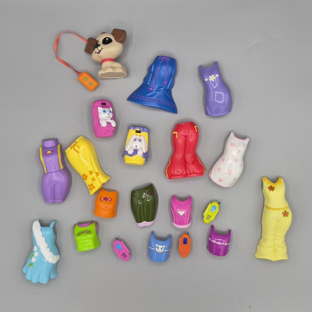 Lot Of 20 Vintage 1999 Mattel Diva Starz Fashion Magnetic Clothing & Accessories